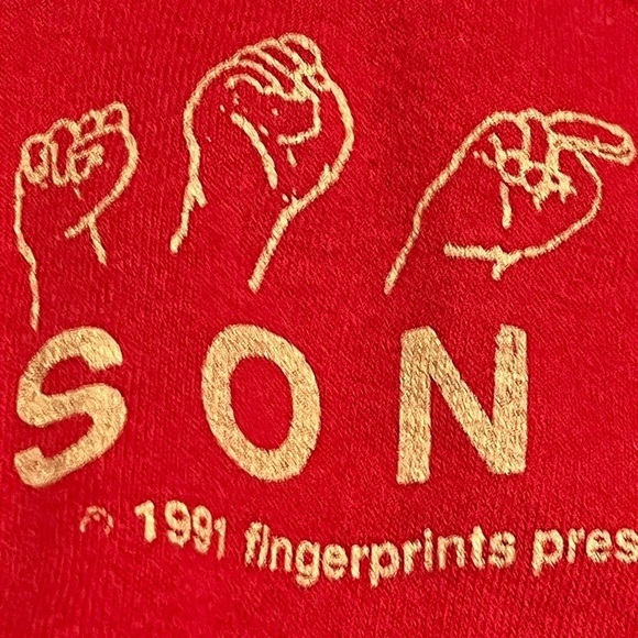 Vintage Special Person Sign Language 1980s Crewneck Pullover Sweatshirt - Picture 3 of 4